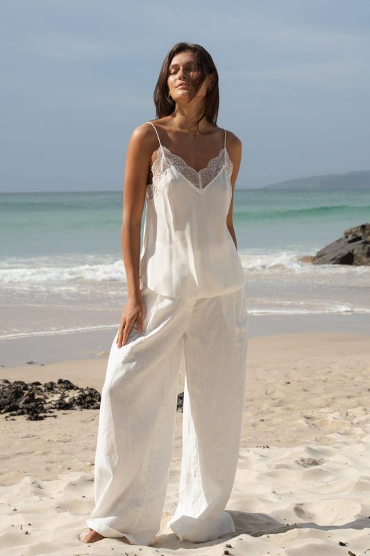 LILLY PILLY Oli linen pants in Ivory