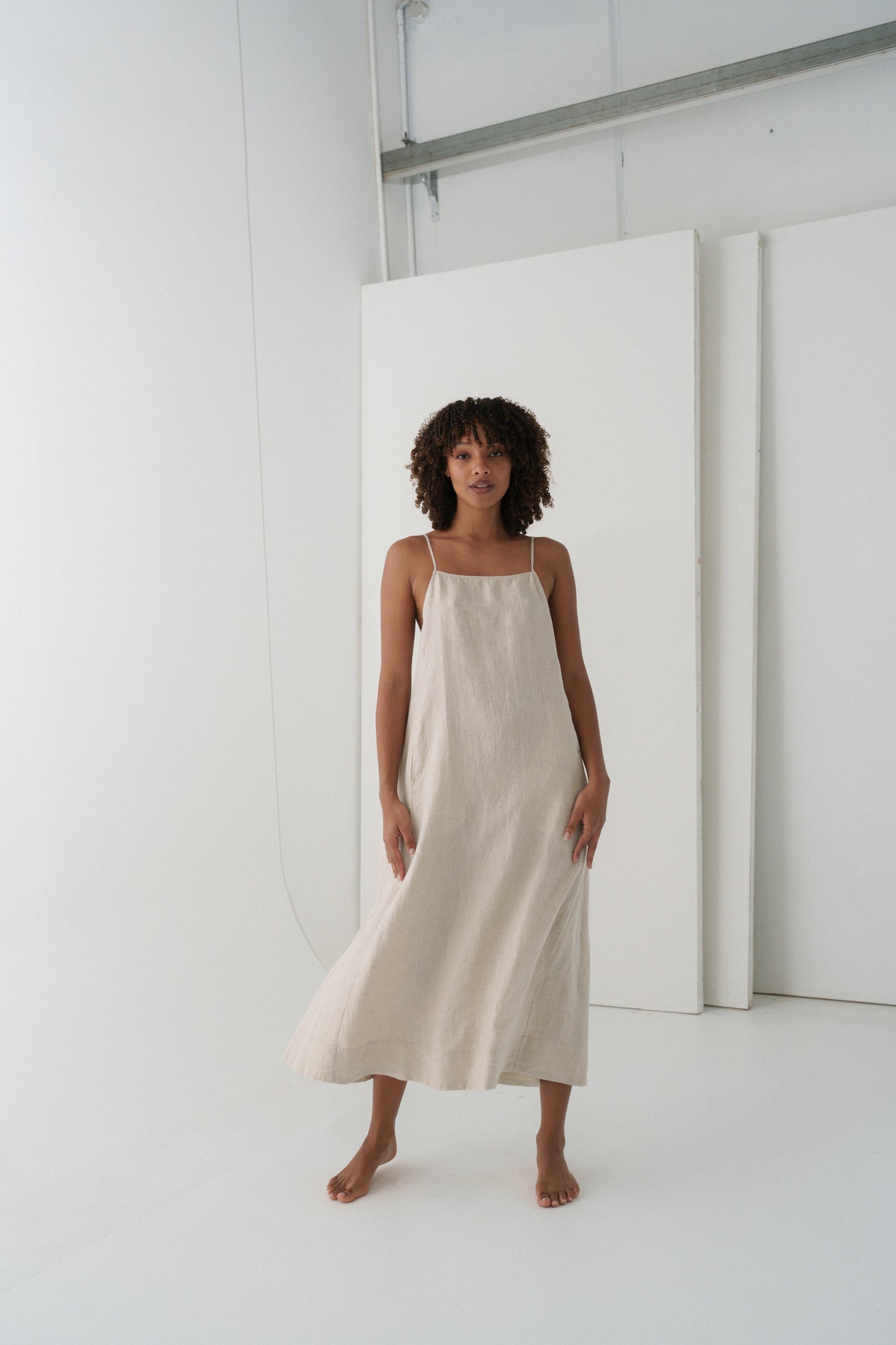 COCO OATMEAL LINEN DRESS