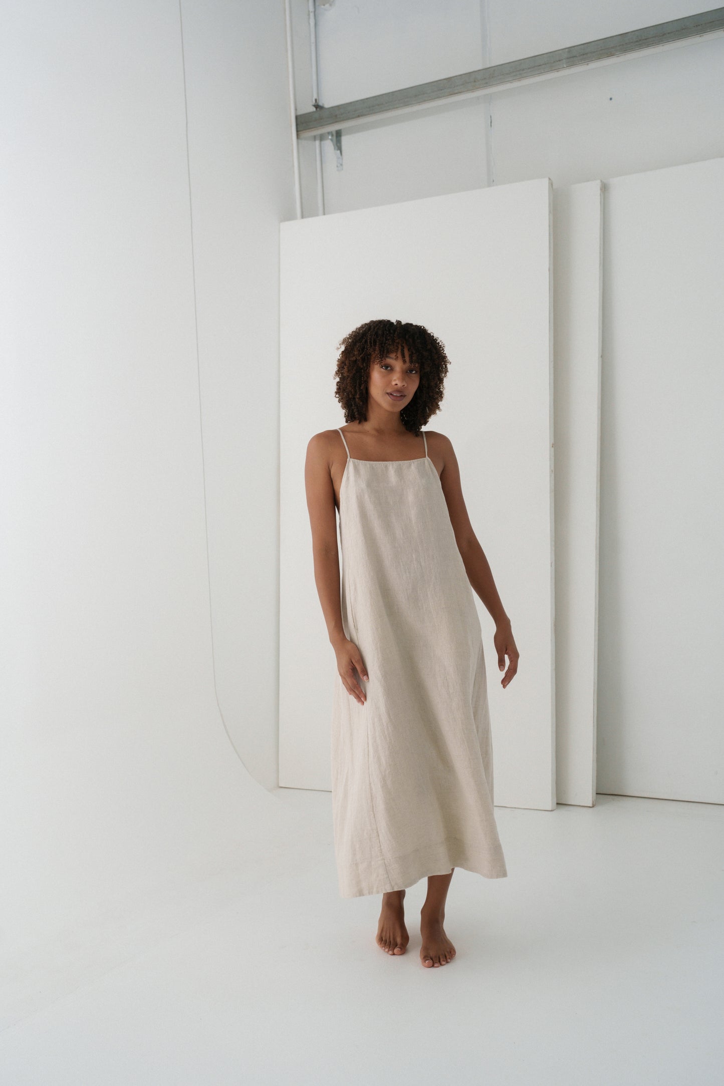 COCO OATMEAL LINEN DRESS