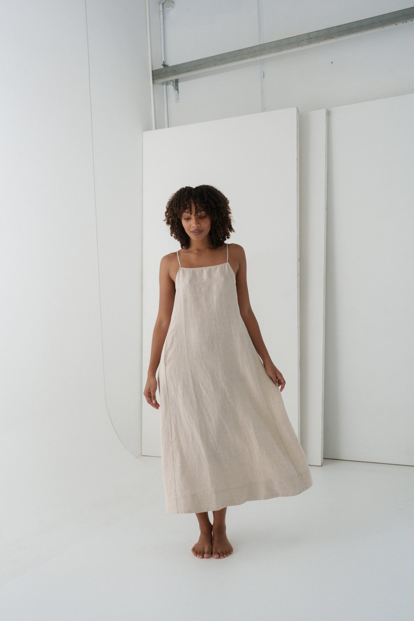 COCO OATMEAL LINEN DRESS
