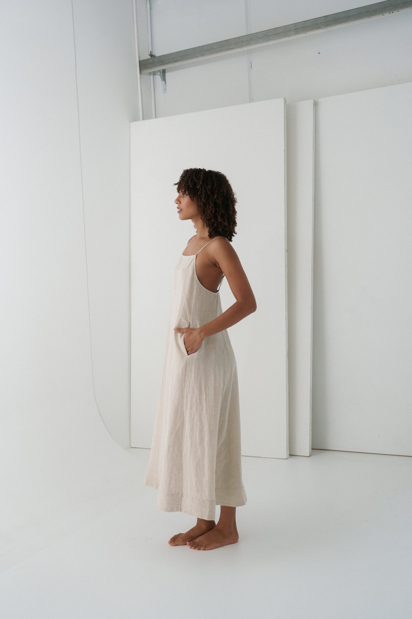 COCO OATMEAL LINEN DRESS