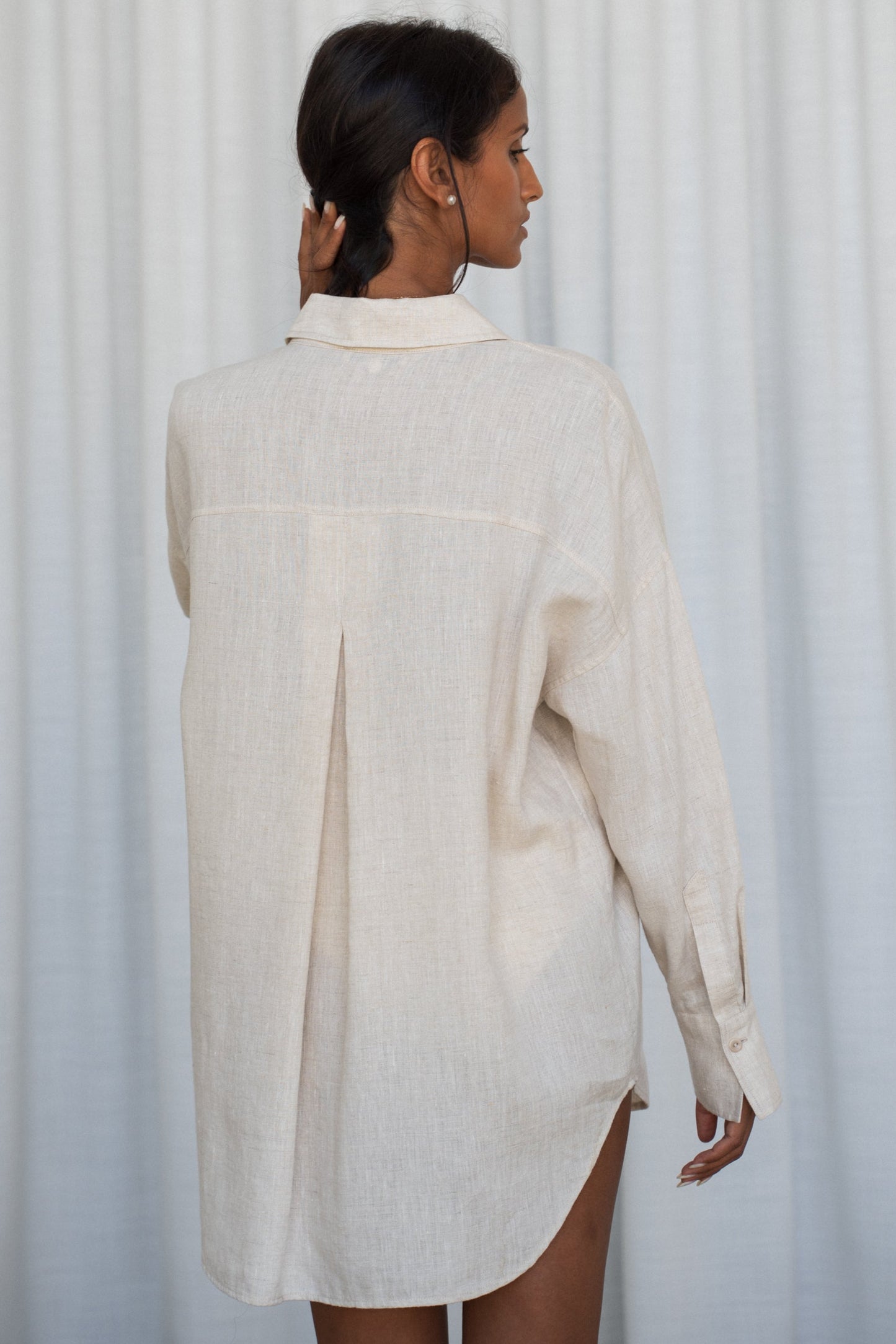 KIRRA OATMEAL LINEN SHIRT