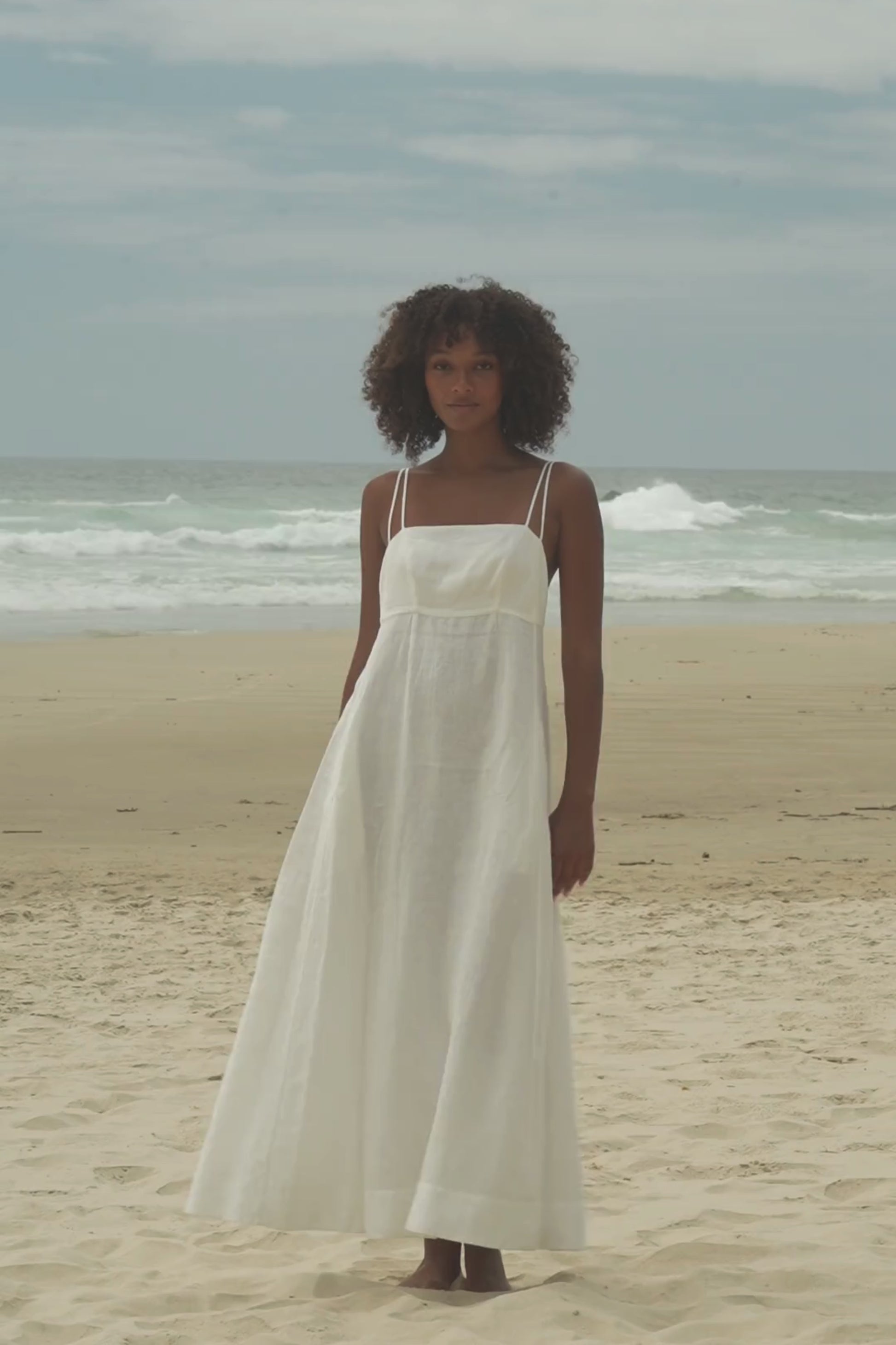 LILLY PILLY Tori linen dress in Ivory